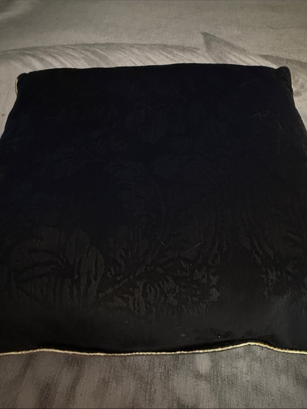 Ashland Black and Gold "The Lovers" Accent Pillow with Purple Accents - Picture 5 of 9